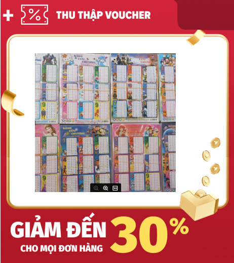 Combo Bộ 4 Tờ Bảng Cửu Chương Cộng Trừ Nhân Chia Đồ Dùng Học Tập