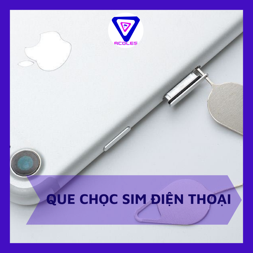 Que Chọc Sim Điện Thoại SMARTPHONE giá rẻ ACOLES ACO03Q - Cách Dùng Và Sử Dụng Tiện Lợi Thay Thế Việc Dùng Tăm Hay Vật Nhọn chọc Làm Xước Máy Hỏng Hóc SIM- Không Lo Kẹt Gãy Mất Khay Sim