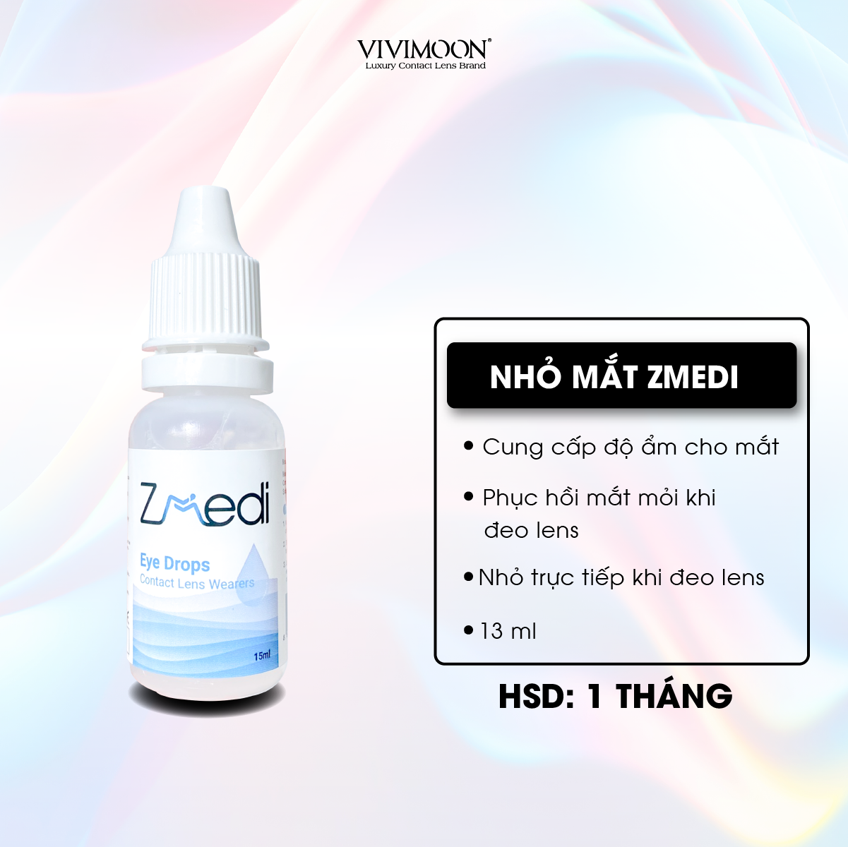 Nước nhỏ mắt dành cho kính áp tròng Zmedi VIVIMOON LENS dung tích 15ml
