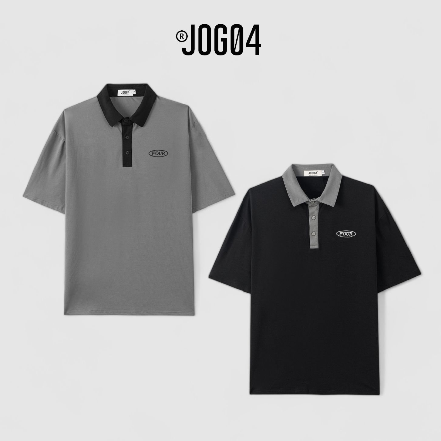 Áo Polo JOG04 - thiết kế phối cổ trẻ trung , vải cotton co dãn thoáng mát