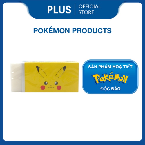 Gôm tẩy học sinh plus hình pikachu không mùi, ít vụn gôm