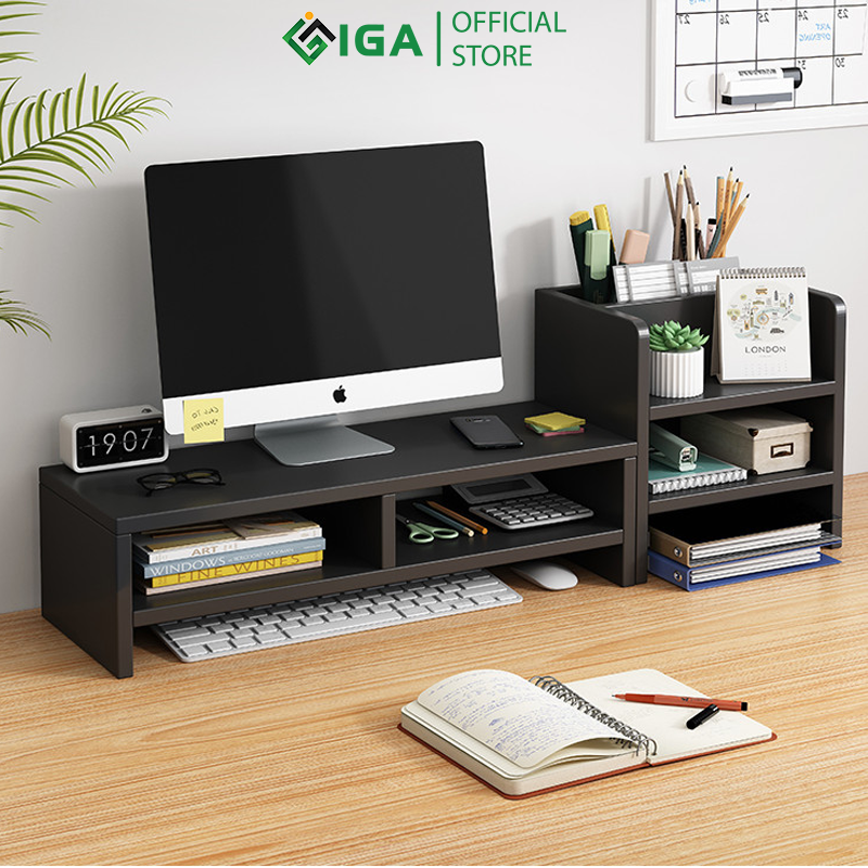 Kệ để máy tính kết hợp kệ sách đa năng hiện đại thương hiệu iga - gp184