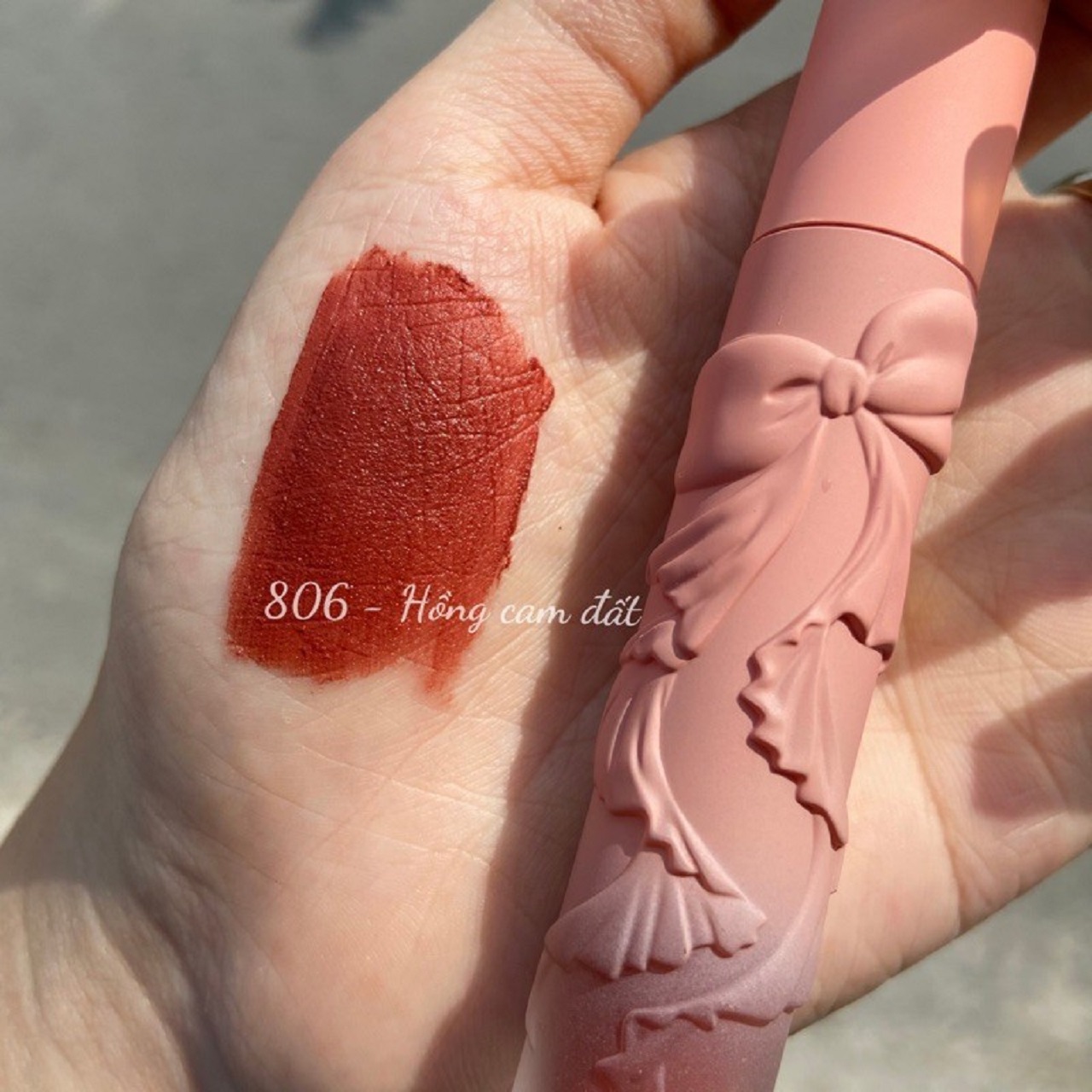son môi kem lì nội địa trung màu đỏ cam đỏ nâu cam đất đỏ gạch giá rẻ 1 k son kem lì gogo tales giá rẻ 10 k dành cho học sinh cấp 1 2 3 phiên bản dusk pink fog