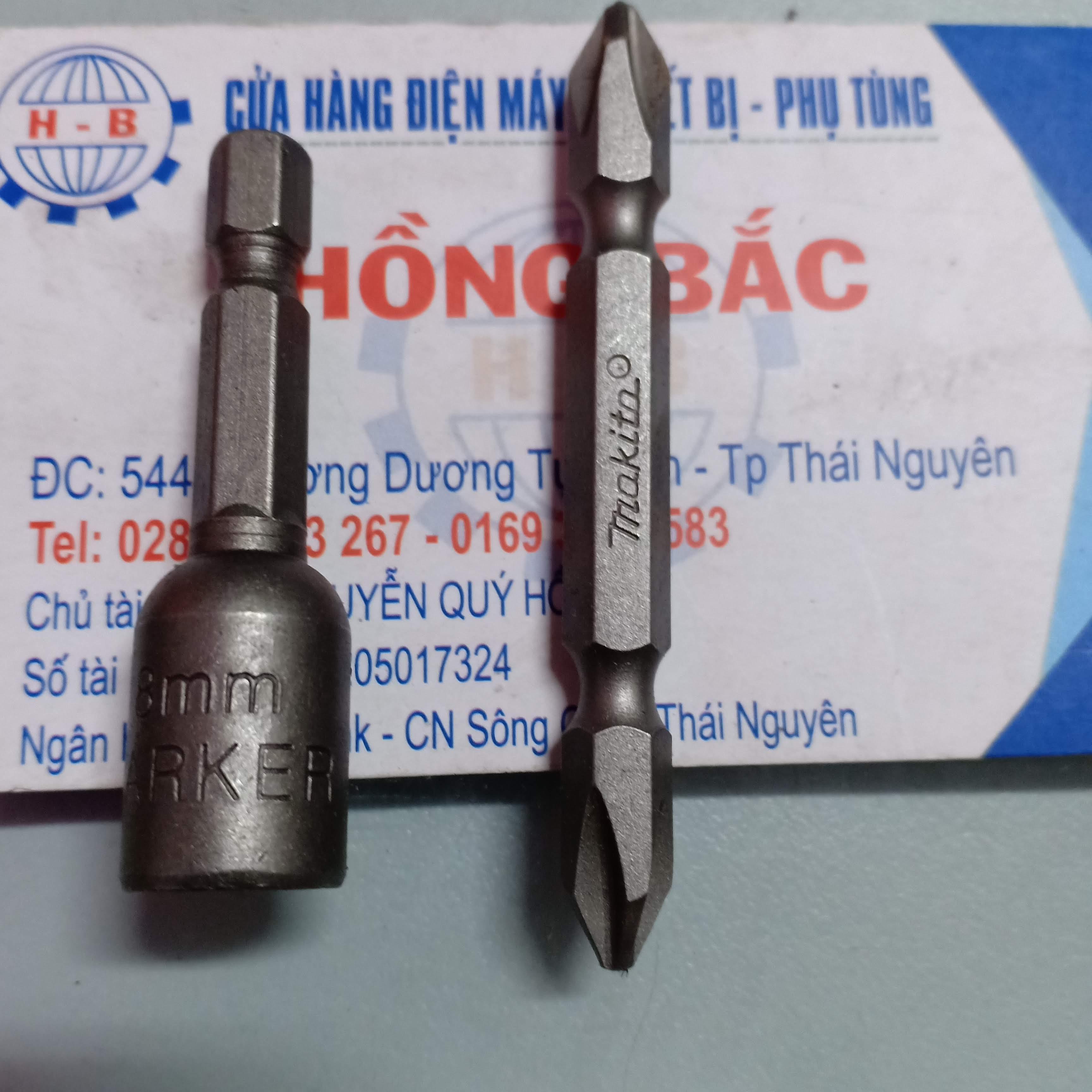 Bộ 01 Mũi Bắn Vít 2 Đầu 65mm 01 Đầu bắn tôn BARKER TT002 8mm