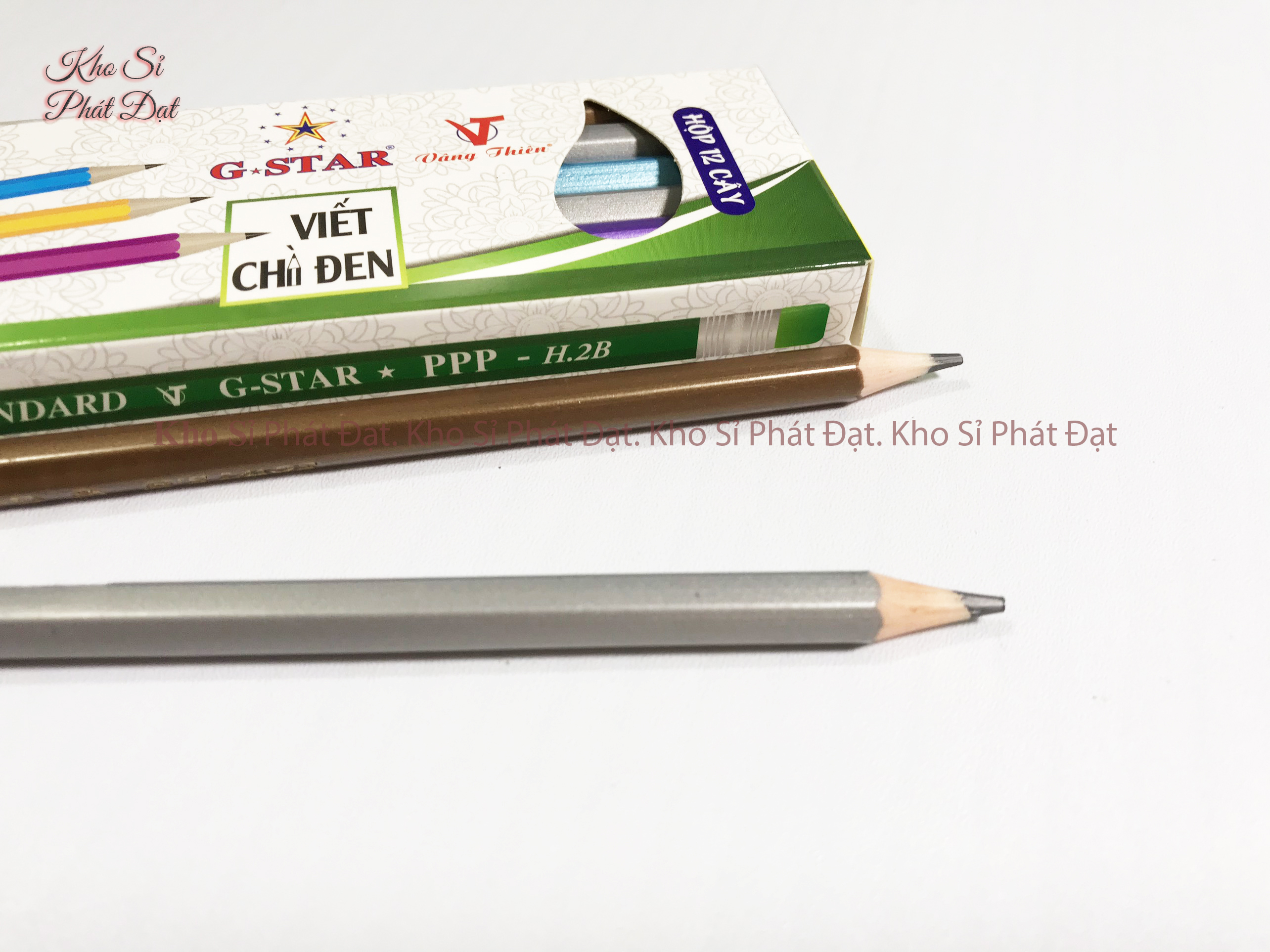 HỘP 12 CÂY VIẾT CHÌ H2B CAO CẤP GSTAR - Bút chì H-2B PPP nét chữ nhỏ gọn thanh thoát, hiệu ứng màu tốt