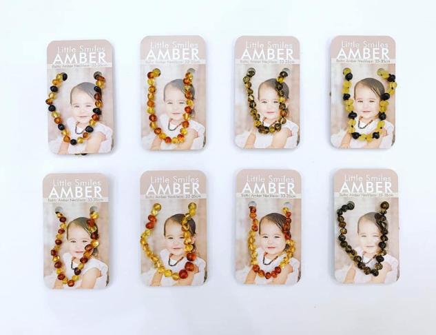 Vòng đeo cổ bằng hổ phách AMBER của Úc cho bé mọc răng không sốt