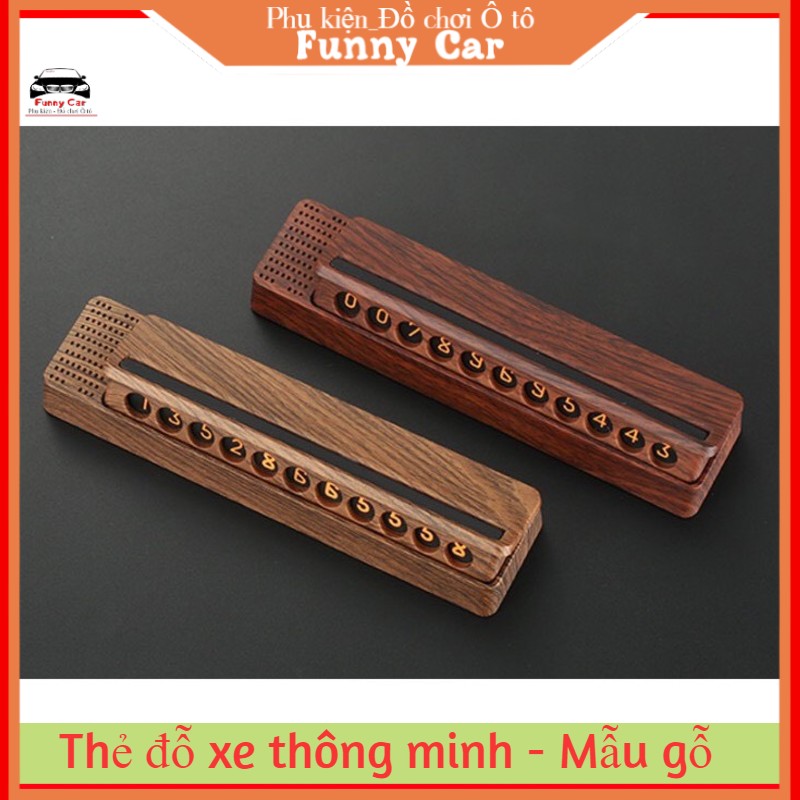 Thẻ đỗ xe Thông minh - Mẫu gỗ phong thủy