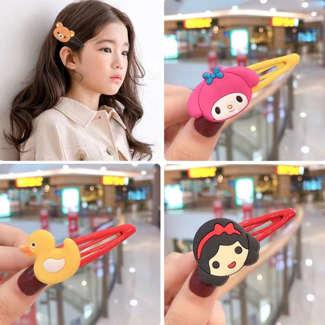 [HCM]KẸP BÁM TÓC MÁI CHO BÉ GÁI HỌA TIẾT HOẠT HÌNH