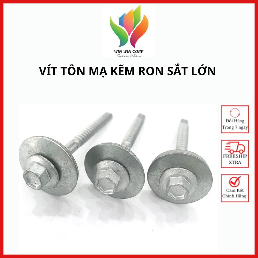 1kg Vít tôn mạ kẽm nhúng nóng ron sắt lớn đuôi cá đủ kích cỡ