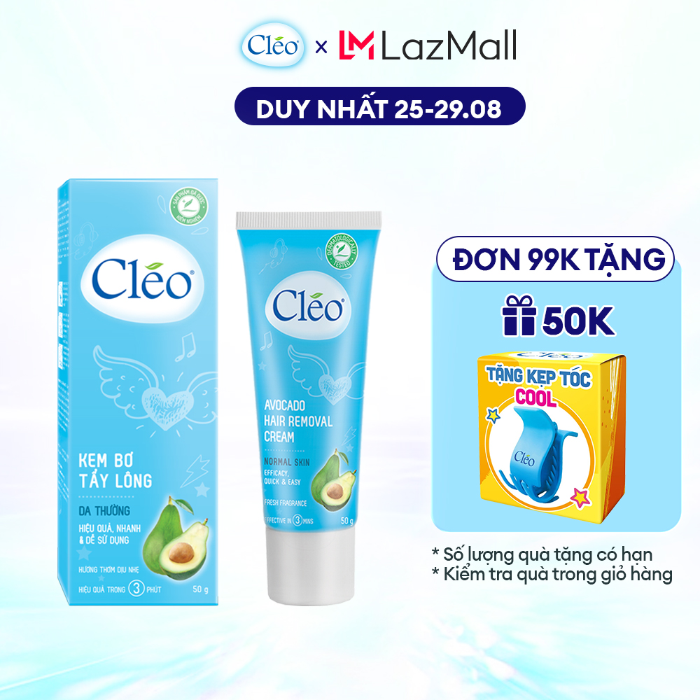 Kem tẩy lông Cléo dành cho da thường, an toàn, hiệu quả trong 3 phút, không đau rát 50g