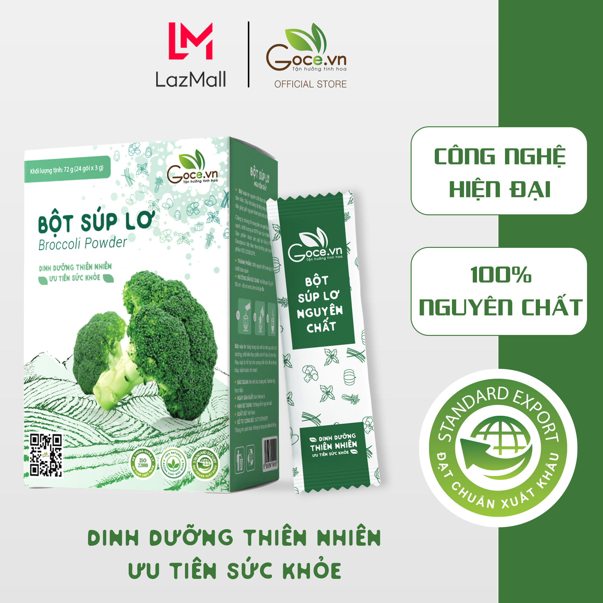 Bột súp lơ nguyên chất Goce - 72g