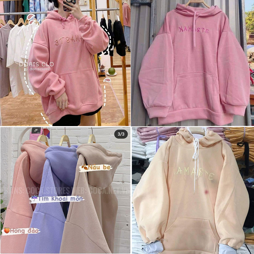 Áo Hoodie Amaste Siêu Xinh Nỉ Bông Form Rộng GUJI'S HOUSE - Áo Hoodie Nữ Chất Liệu Không Xù Đủ Size Lựa Chọn -Áo Nữ Kèm Ảnh Thật