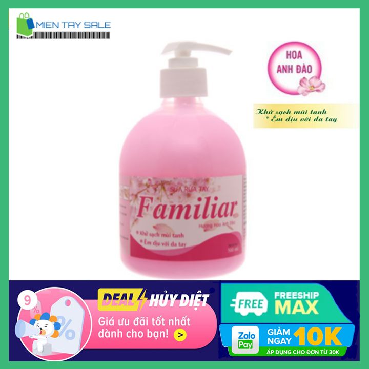 Sữa rửa tay familiar hương hoa anh đào chai 500ml-miền tây sale
