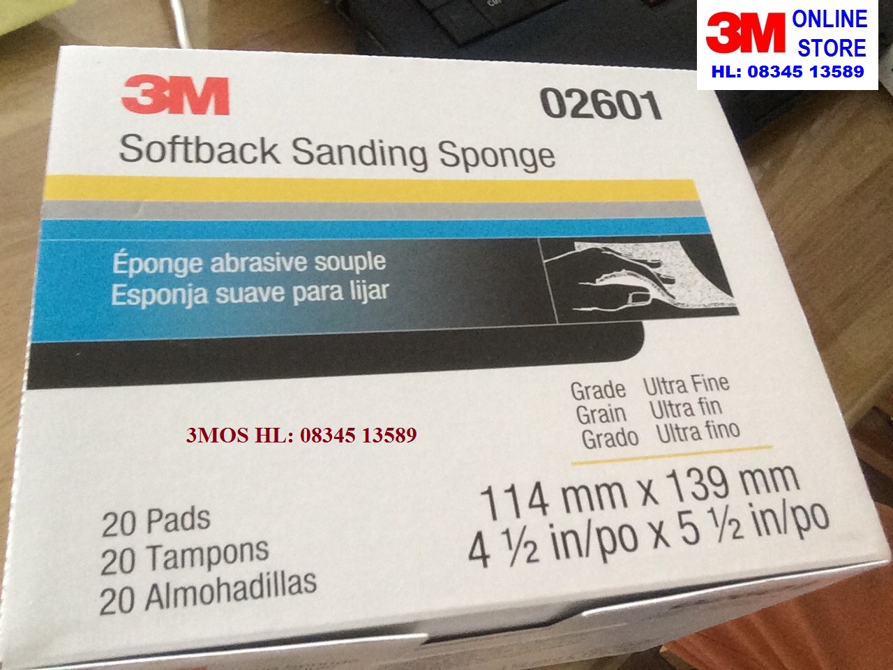 HỘP Nhám xốp 3M Softback Sanding Sponge 02601