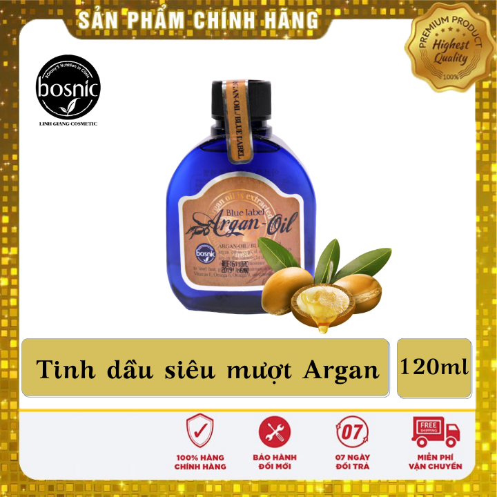 [HCM]Tinh Dầu Dưỡng Bosnic - Argan Oil Blue Label 120ml - Chính Hãng Hàn Quốc