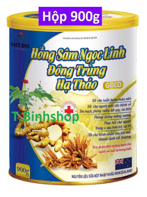 _sữa hồng sâm ngọc linh đông trùng hạ thảo gold , hsd 2025