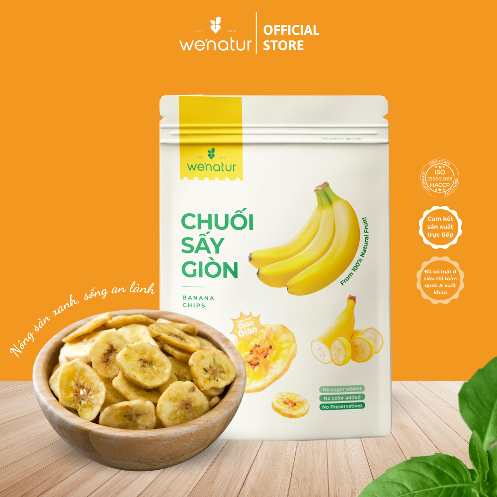 Chuối Sấy Giòn Nguyên Vị we'natur 100g