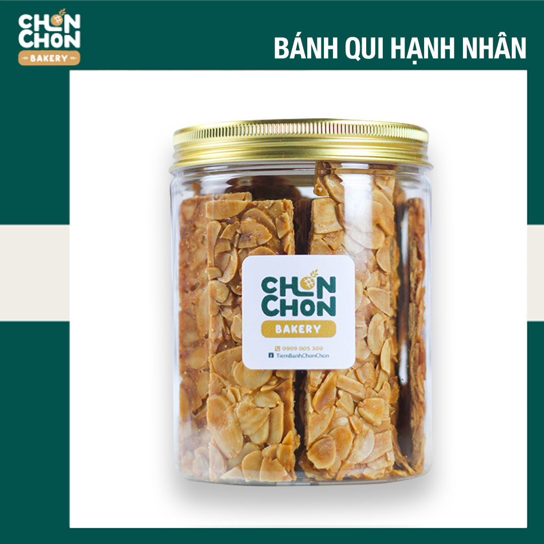 Bánh Lát Ngói Hạnh Nhân Ăn Kiêng Giảm Cân 150g Chon Chon Bakery Nguyên Cám Men Tự Nhiên Eat Clean