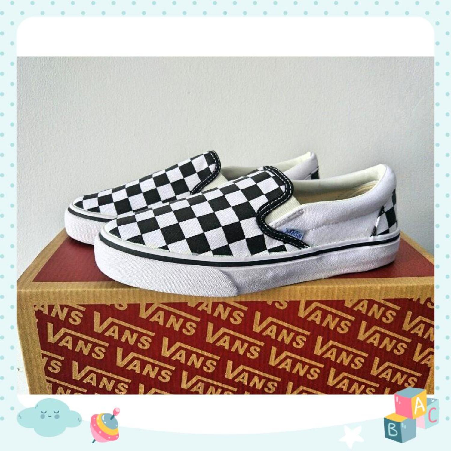 Giày vans slip on caro lười nam nữ đẹp