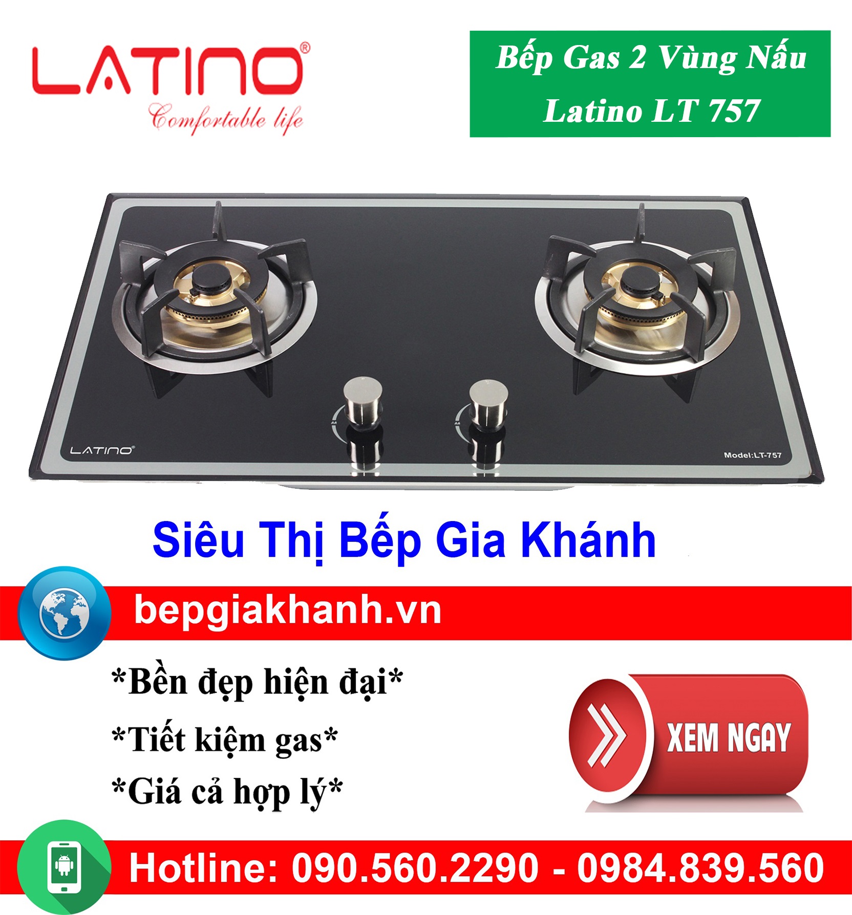 Bếp gas âm Latino LT 757, bếp gas, bếp gas đôi, bếp gas đơn, bếp gas âm, bếp ga, bếp ga đôi, bếp ga đơn, bếp ga âm, bep ga, bep gas