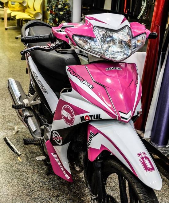 Tem Trùm Blade Racing Boy Hồng Trắng Ohlin