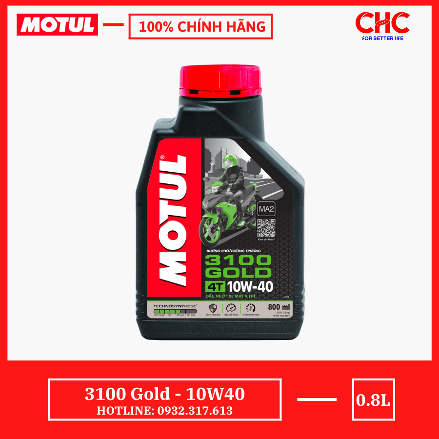 Dầu nhớt xe máy 10w40 motul 3100 gold 4t