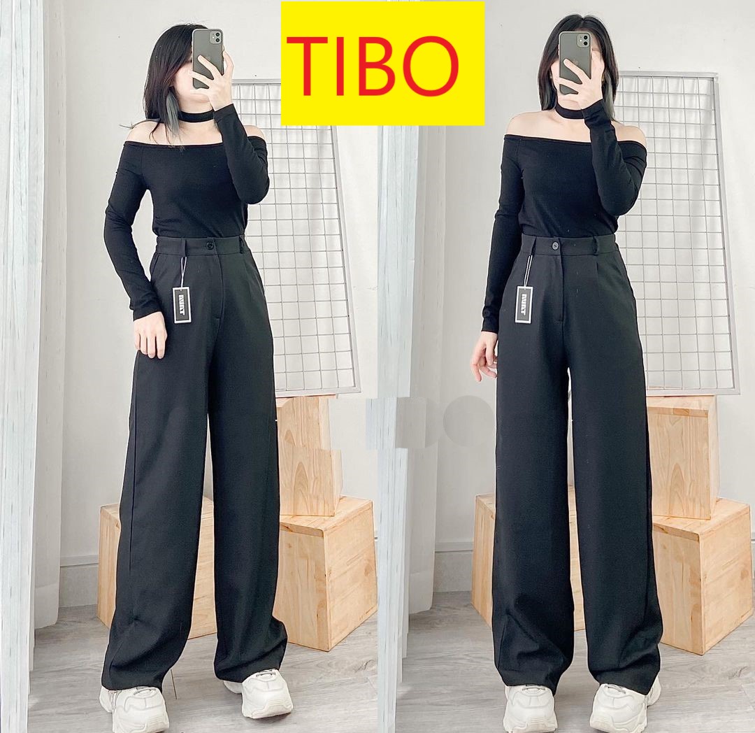 QUẦN TÂY ỐNG RỘNG NỮ LƯNG CAO MÀU ĐEN CAO CẤP TIBO ĐỦ SIZE S, M, L SIÊU XỊN SÒ CỰC THOÁNG MÁT, MÁT MẺ CHO MÙA HÈ TRÀN ĐẦY SỨC SỐNG
