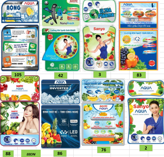 Tem dán tủ lạnh aqua và sanyo - miếng dán tủ lạnh sanyo & aqua