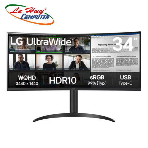 Màn hình cong LG UltraWide 34WR55Qk-B.ATV 34Inch VA 2K 100Hz