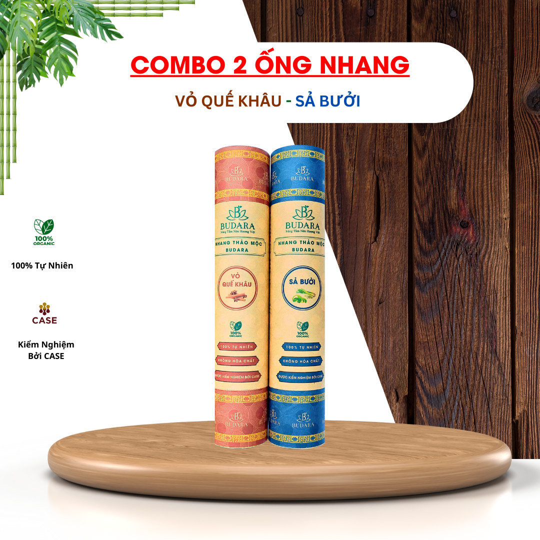 [ combo 2 Hộp ] nhang quế khâu, sả bưởi - nhang thảo mộc budara