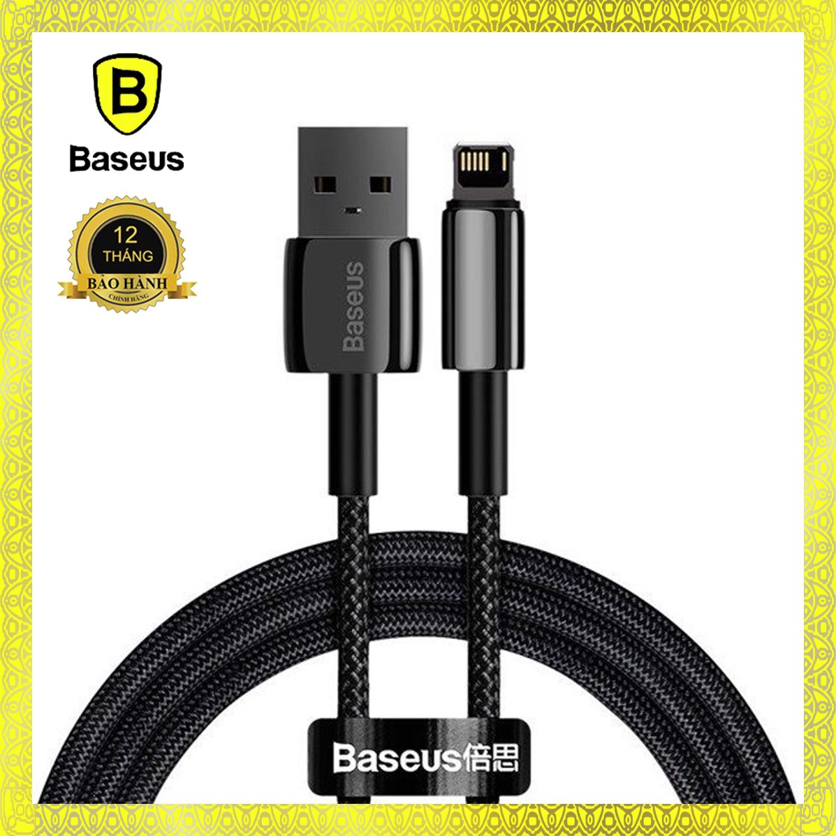 Cáp sạc dữ liệu dùng iPhone/iPad Baseus Tungsten Gold Lightning
