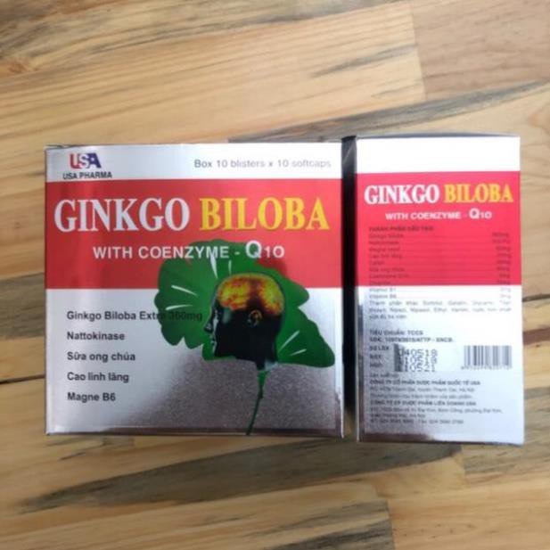 Hoạt huyết dưỡng não, bền thành mạch Ginkgo biloba 360mg hộp 100 viên  - Biloba 360 củ