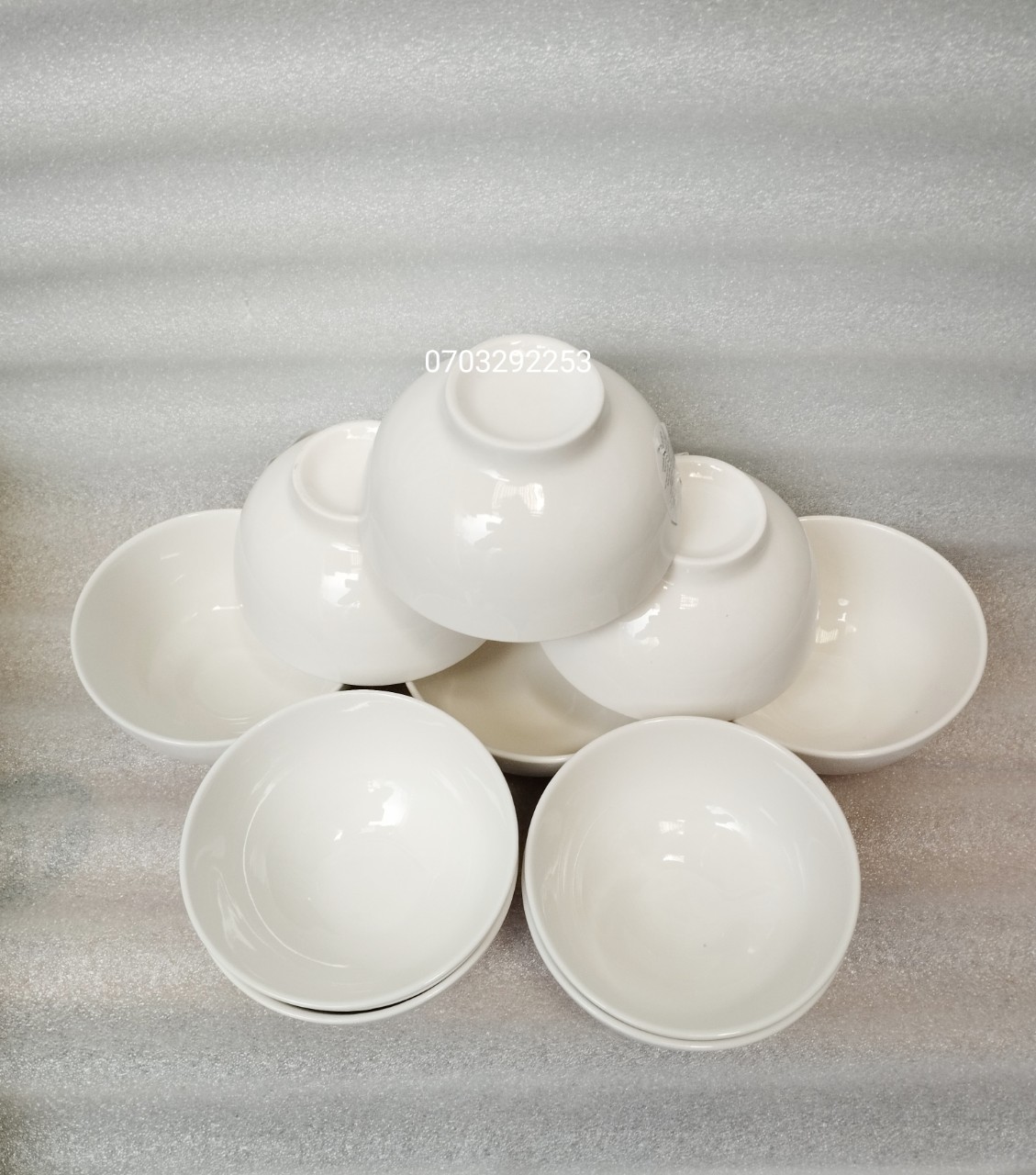 Combo 10 chén sứ trắng 11cm ăn cơm / 6 chén cơm sứ