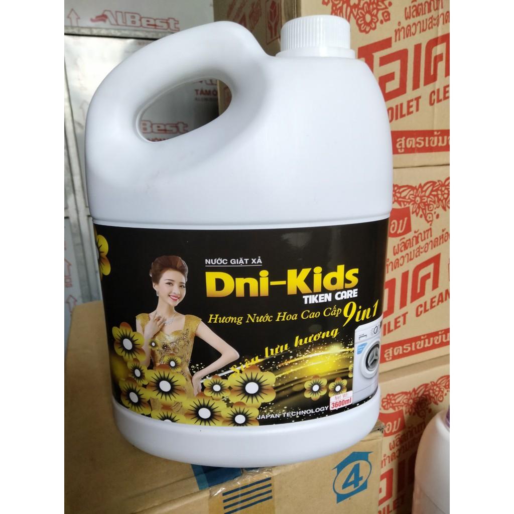 Nước giặt xả dnii-kid can 3600ml siêu thơm,siêu tiết kiệm
