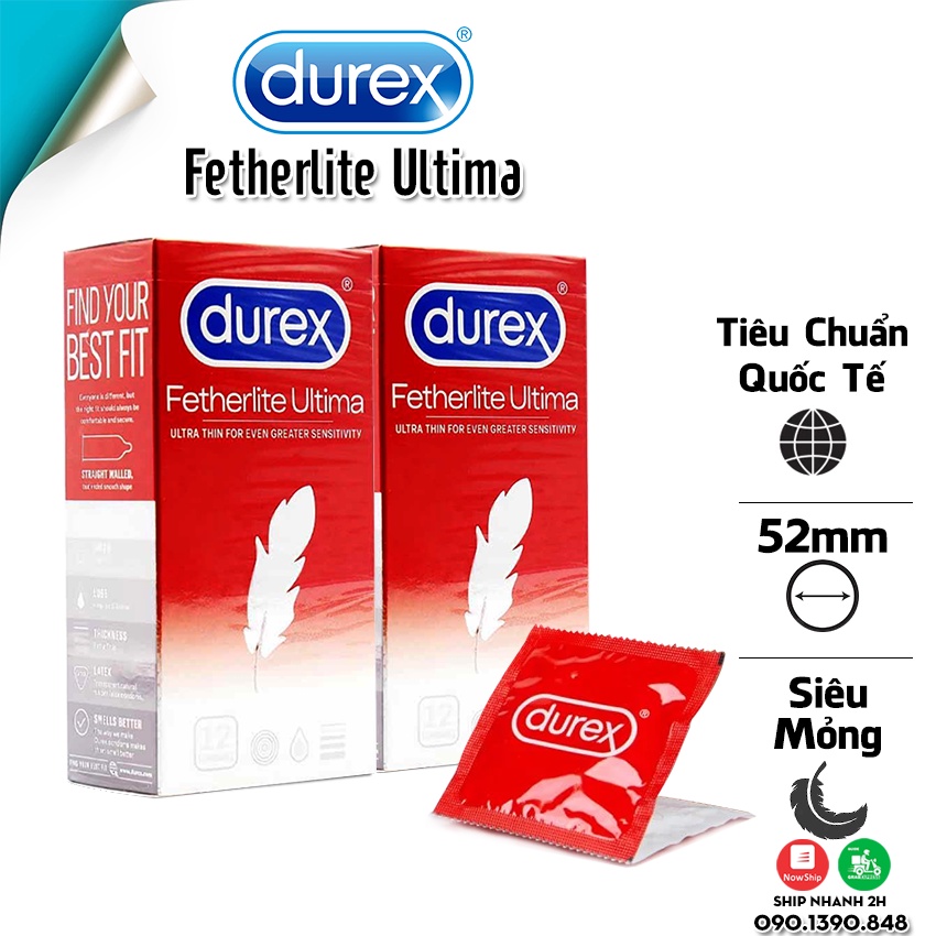 Bao cao su siêu mỏng durex fetherlite ultima