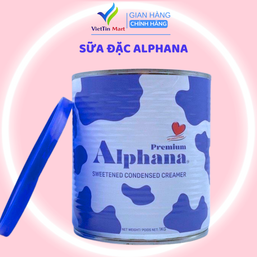 Sữa đặc Premium Alphana nhập khẩu Malaysia lon 1KG/500g