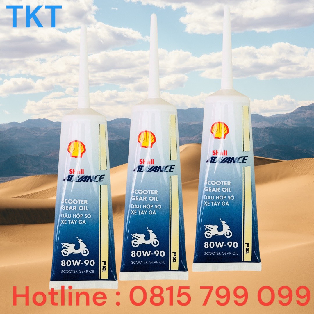 Nhớt láp - nhớt hộp số shell advance scooter gear oil 80w-90 120ml made in thailand