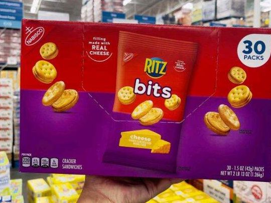 (Date 03/2024) Hộp 30 gói bánh quy giòn Ritz bits phô mai 42g Nabisco Mỹ