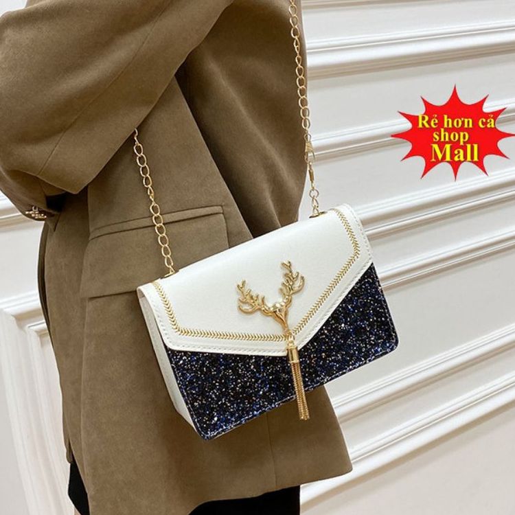 Giỏ Xách Nữ Nhỏ, Túi Xách Nữ Mini Hình Hươu, Túi Xách Nữ Kim Tuyến , Túi Xách Nữ Đeo Chéo, Đeo Vai, Túi Xách Nữ Da PU, Túi Xách Nữ Công Sở, Túi Xách Nữ Quảng Châu, Túi Xách Nữ Hàn Quốc