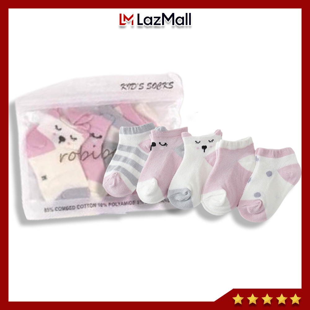 Set 5 đôi tất vớ lưới kidshock 2020 cho bé từ 0- 2.5 tuổi