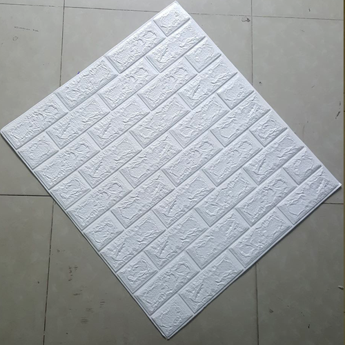 Xốp dán tường 3d màu trắng 70x77cm