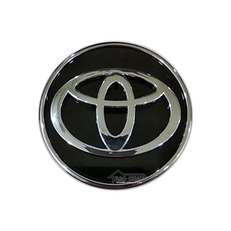 Logo chân gài chụp mâm, lazang xe Ô tô (1 cái logo) dùng cho xe Toy Vios, Yaris 2018/2019 (Đen)