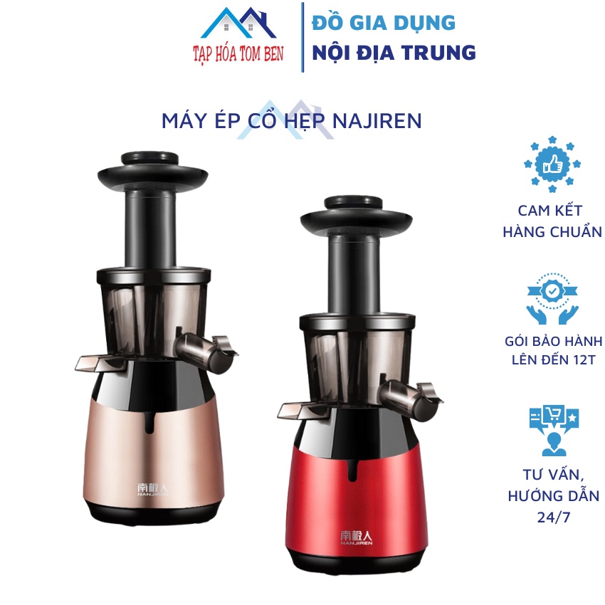 Máy ép chậm [ BH 12 THÁNG ] Máy ép chậm cổ hẹp Najiren 150W ép được hầu hết các loại hoa quả, cực tiết kiệm điện năng - Máy ép chậm giá rẻ - Máy ép chậm cao cấp - máy ép chậm 150W