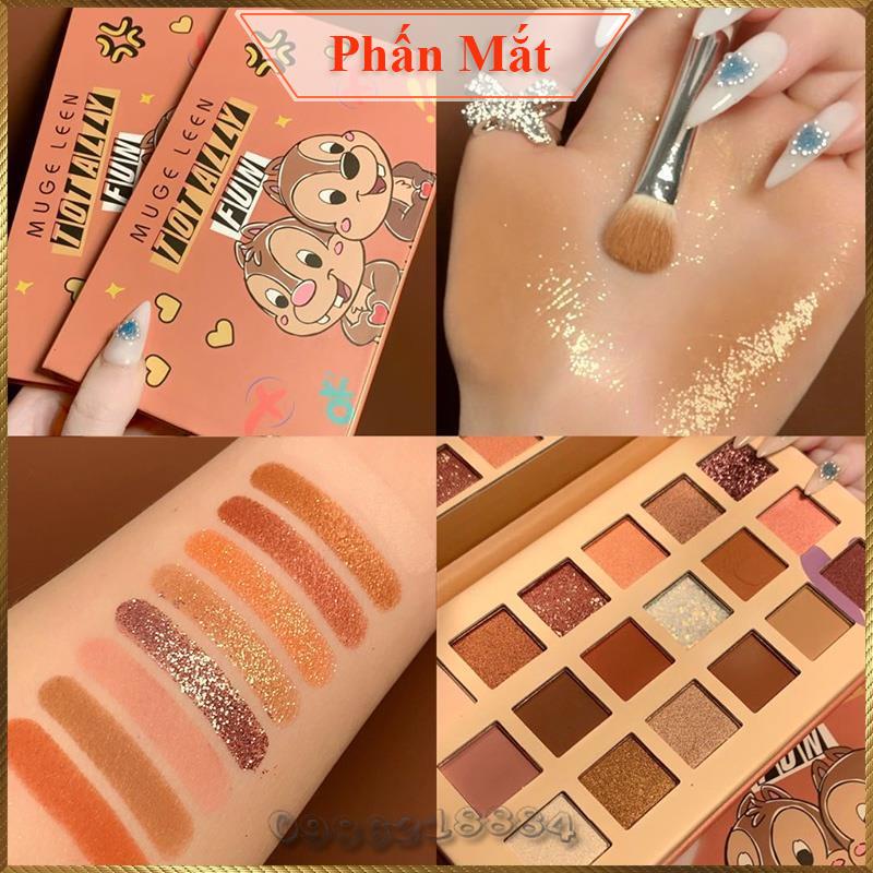 Bảng phấn mắt Sóc Nâu Muge Leen Totally Fun trang điểm mắt 18 màu MSS2