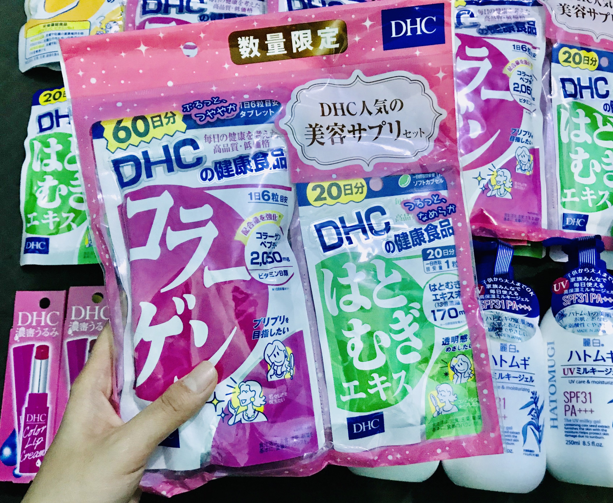 Set đôi DHC collagen và trắng da Nhật bản