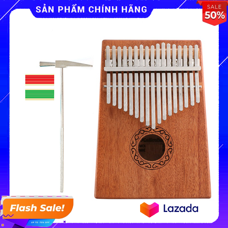 [HCM]Đàn kalimba 17 phím tặng stick màu và búa chỉnh âm cho bạn mới học GECKO003