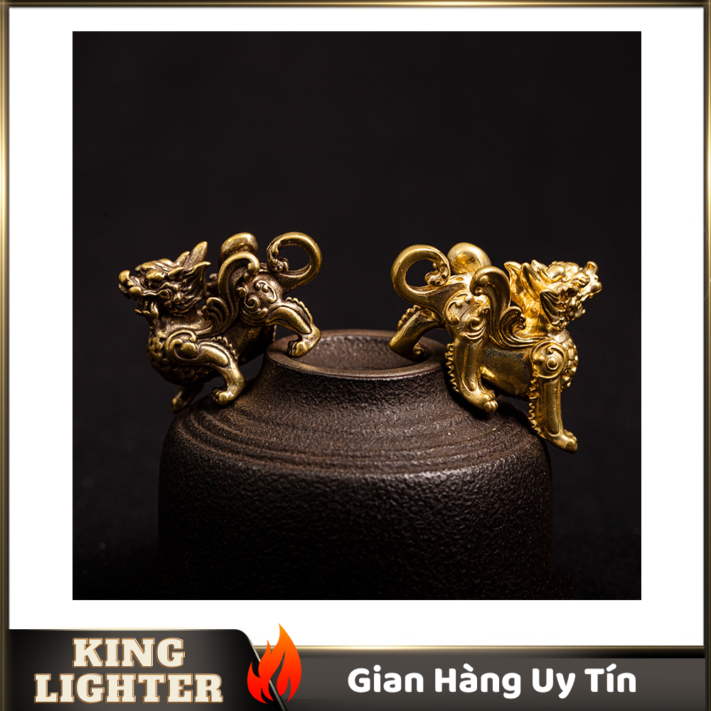 [HCM]Tượng Đồng Phong Thủy Hình Kỳ Lân Đứng Trang Trí Đem Lại May Mắn (Kích Thước: 3.0cm x 2.8cm)