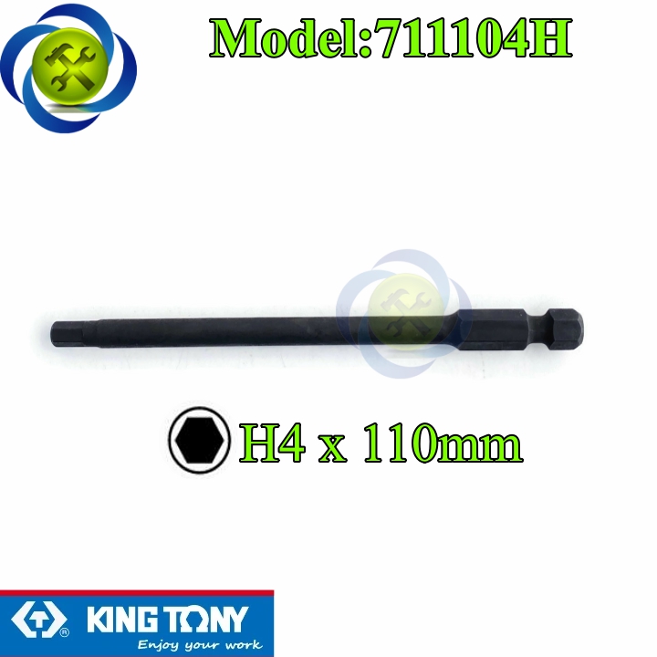 Mũi lục giác 4mm dài 110mm kingtony 711104h