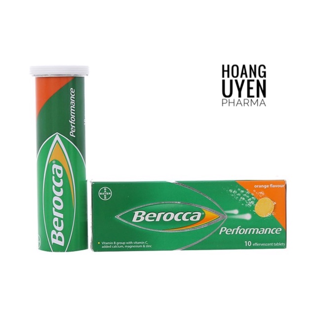 Viên sủi cam Berocca Performance Fizzy - Tube 10 viên