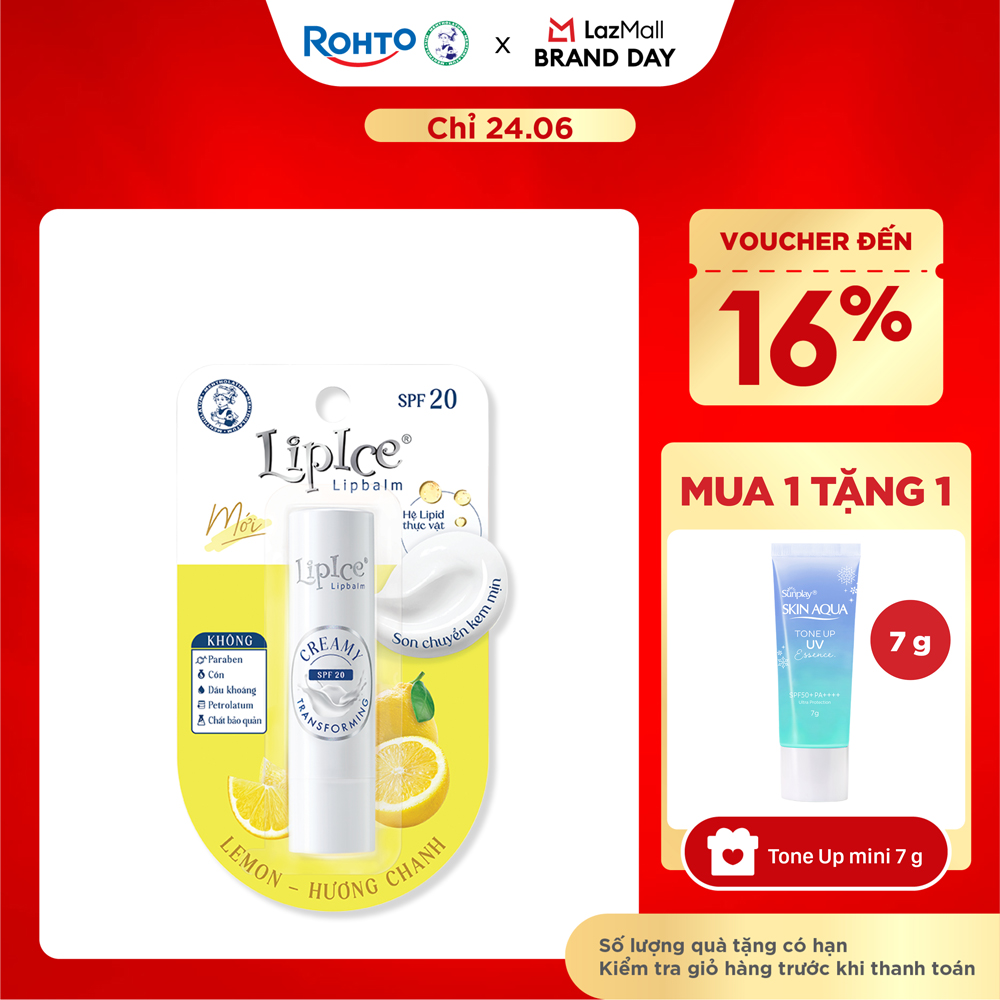 Son dưỡng môi không màu chuyển kem mịn LipIce Creamy 3.3g